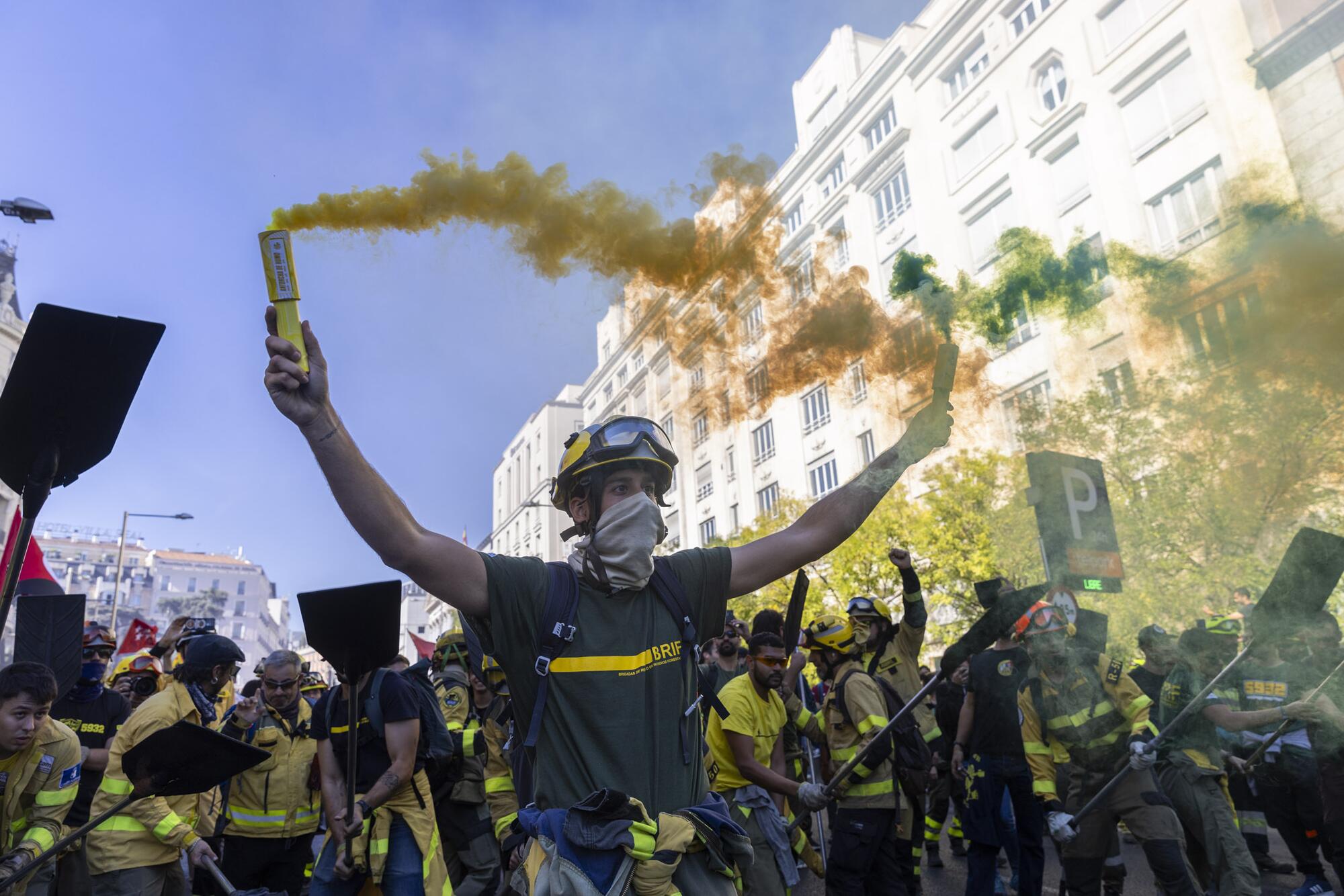 Manifestación bomberos forestales 18 octubre - 18